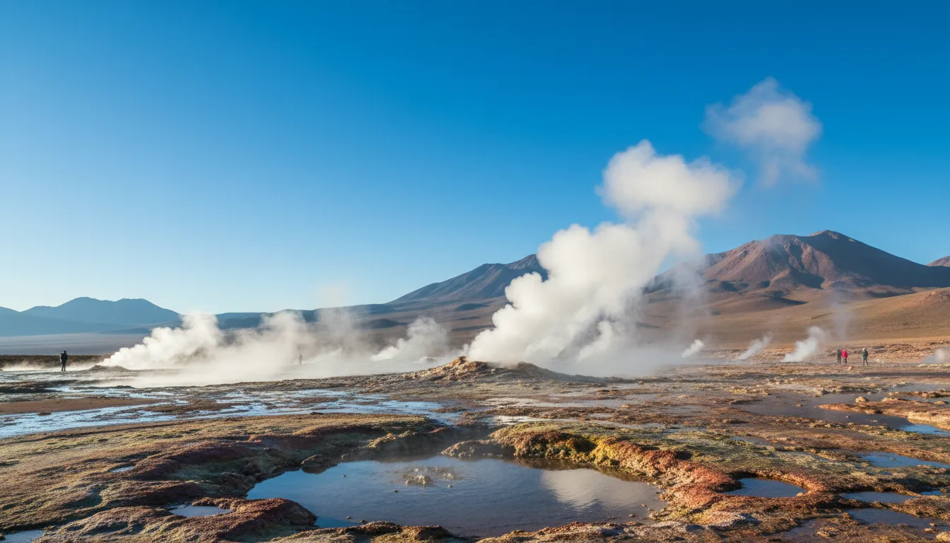 Géiseres del Tatio al amanecer