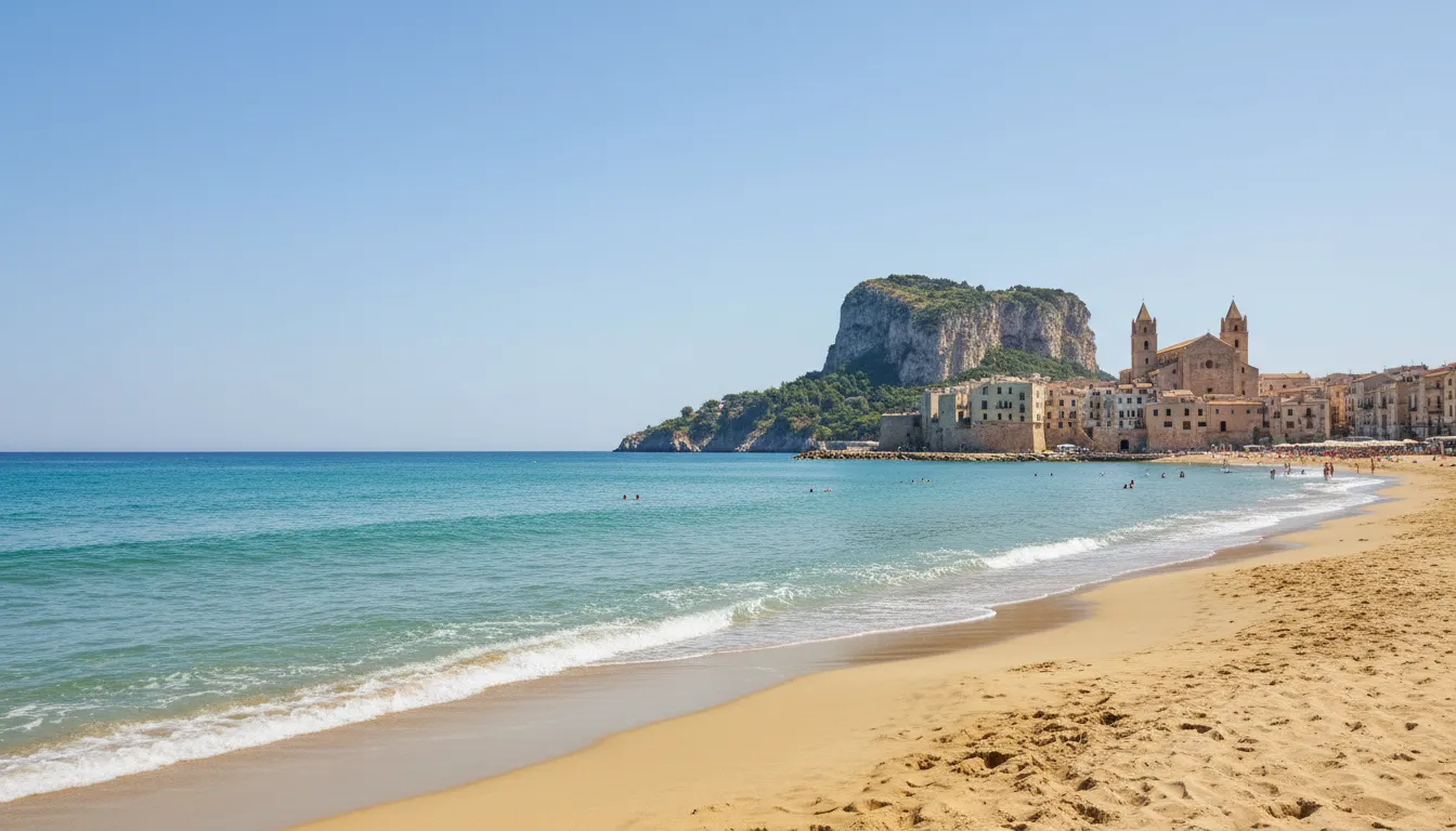 Playa de Cefalù, en Sicilia